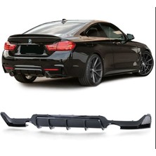 Bmw f32 f33 f36 arka tampon difüzörü 2 çıkış pianoblack 4 serisi
