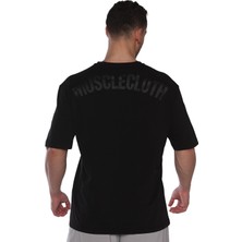 Musclecloth Washed Oversize T-Shirt Siyah