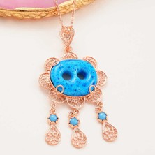 Stil Love Gümüş Süryani Gözü Kadın Kolye