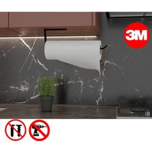 Risingmaber Metal Mat Siyah Yapışkanlı Tuvalet Kağıtlık ve Kağıt Havluluk Ikili Set Yapışkanlı Wc Kağıtlık ve Kağıt Havlu Askısı 3m Yapışkanlı Tasarım