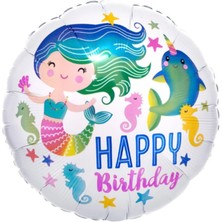 Patladı Gitti Deniz Kızı Temalı Folyo Balon