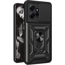 Pilanix Xiaomi Redmi Note 12 4g Kılıf Ultra Korumalı Yüzüklü Manyetik Sürgülü Vega Kapak