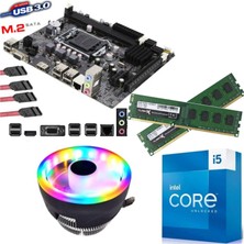 J-Tech X79 I5-3470 3.60GHZ + 16GB Ram + H61C Anakart 1155PIN + Rainbow Cpu Fan Bundle Motherboard