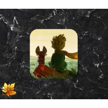 Küçük Prens/little Prince Baskılı Özel Tasarım Baskılı Mdf Kare Bardak Altlığı