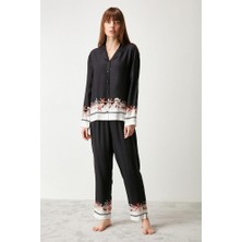 Nautica Uzun Kol Önden Düğmeli Kadın Pijama Takım W402