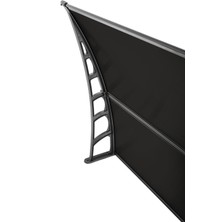 Gardenplast Lupın Kapı Pencere Üstü Pratik Sundurma 105X360 - Siyah