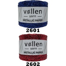 Vollen Yarn Premium Metalik Kagıt Ip,parlak Çanta İPI,250 Gr,polyester Ip,metalik Bükümlü Ip,supla