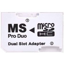Pop Konsol MS Pro Duo Memory Stick Pro Duo Adaptör Dual Slot Mikro SD Çevirici Memory Stick Kart Dönüştürücü