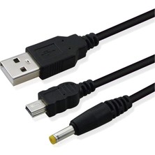 PSP 2in1 Şarj ve Data Kablosu PSP 1000 2000 3000 E1004 Uyumlu PSP USB Kablo