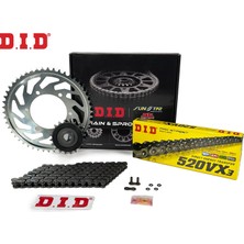 Honda Zincir Dişli Seti Kawasakı Er-6f / Er6-N (650 Cc)  (-) / Zincir : DID-520VX3 (ÇELIK)-114 / Dişli: Jt (15T-46T) / Kawasakı / Er-6f / Er-6n / 650CC / ----------