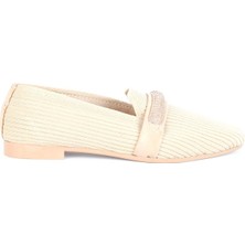 Moda Ayakkabı23 Moda Ayakkabı 254 Kadın Günlük Babet Ayakkabı - MDS00820-KREM-40
