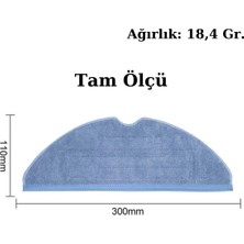 robotyedek Roborock S8, S8 Pro Ultra, S8 Plus Uyumlu 8 Adet Mop Fiber Bez Paspas-Yüksek Kaliteli
