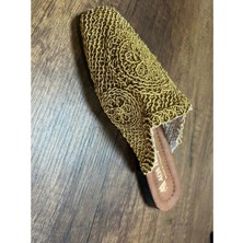 New Optimal Regan  Önü Kapalı Işleme Detaylı Terlik - Hardal - 40