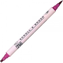 Zig Scroll & Brush Pen Çift Çizgi Kaligrafi Kalemi Pure Pink 025