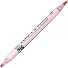 Zig Scroll & Brush Pen Çift Çizgi Kaligrafi Kalemi Baby Pink 026