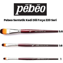 Pebeo 220 Serisi Kısa Saplı Sentetik Kedi Dili Fırça Seti