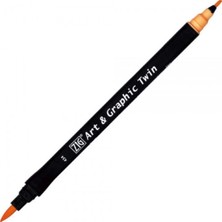 Zig Art & Graphic Twin Tut-80 Fırça Uçlu Marker Apricot 434
