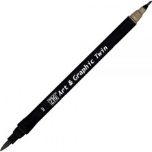 Zig Art & Graphic Twin Tut-80 Fırça Uçlu Marker Green Gray 085