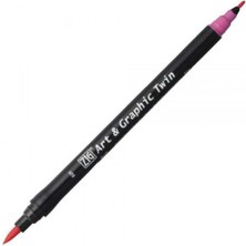 Zig Art & Graphic Twin Tut-80 Fırça Uçlu Marker Pink 020