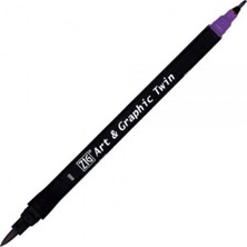 Zig Art & Graphic Twin Tut-80 Fırça Uçlu Marker Deep Violet 660