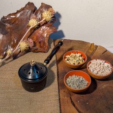 Lara Karma Bakır Ahşap Kulp Detaylı Reçine Tütsülük