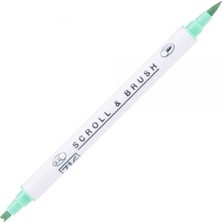 Zig Scroll & Brush Pen Çift Çizgi Kaligrafi Kalemi Pale Mint 403