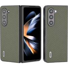 Cool-M Samsung Galaxy Z Fold5 5g Pu Deri Kaplamalı Pc Arka Kapak Karbon Fiber Doku Şok Geçirmez Telefon Kılıfı (Yurt Dışından)