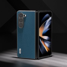 Cool-M Samsung Galaxy Z Fold5 5g Litchi Doku Telefon Kapağı Cowhide Deri Kaplamalı Pc Kılıfı (Yurt Dışından)