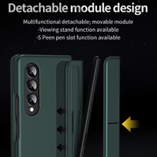 Cool-M Samsung Galaxy Z Fold4 5g Ince Telefon Kılıfı Şok Geçirmez Kalem Tutucusu ile Pc Kickstand Case'e Sahipti (Yurt Dışından)