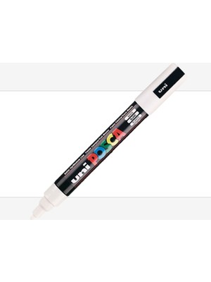 Uni Posca Marker Beyaz 1 Adet (1.8-2.5mm) Standart Keçeli Kalem Renkli Ölçü