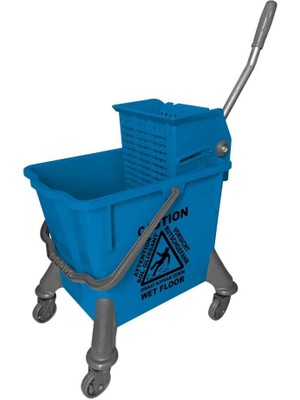 Omnisoft Uctm STS728 Spider Plastik Tekerlekli Temizlik Seti 32 Lt Mavi