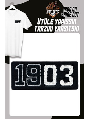 Fantastic 1903 Modeli Ütü İle Yapışan Dokuma Peluş Arma Takım %100 Polyester Kolej Renk