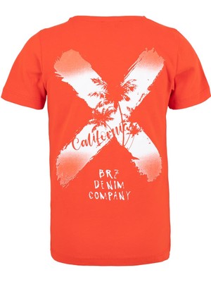 BRZ Collection Erkek Çocuk Arka Baskılı Kısa Kollu T-Shirt