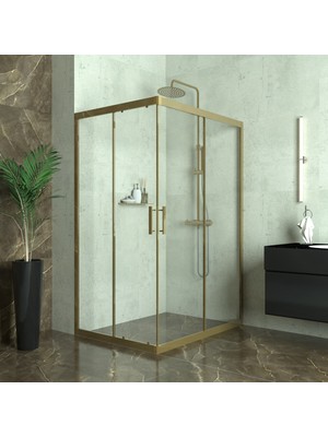 Tekno Duşakabin Bronze Rigel 6 mm Şeffaf Cam Dikdörgen Duşakabin