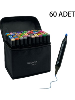 Dodocool 60’lı Çift Uçlu Touch Marker Art Tasarım Kalem Seti Ithal Ürün