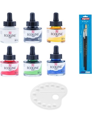 Talens Ecoline Sıvı Suluboya Mürekkep 30ML Başlangıç Seti
