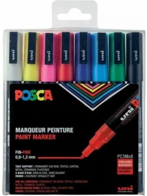 Uni Posca Pc-3m 0.9-1.3mm  Ana Renkler Set