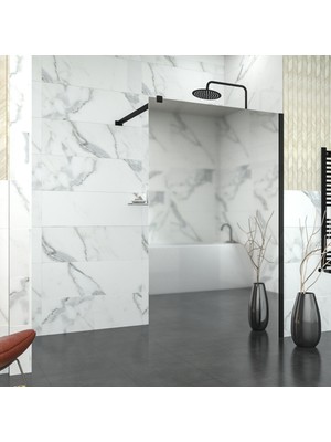 Tekno Duşakabin Black  Tetra 6mm Reflekte Cam Seperatör Duşakabin