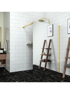 Tekno Duşakabin Gold  Tetra 6mm Reflekte Cam Seperatör Duşakabin