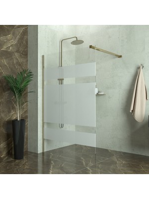 Tekno Duşakabin Bronze  Tetra 6mm Kumlamalı Separatör Duşakabin