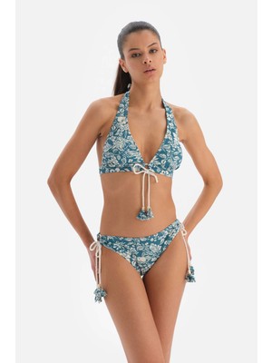Dagi Yeşil - Ekru 6 cm Bikini Alt