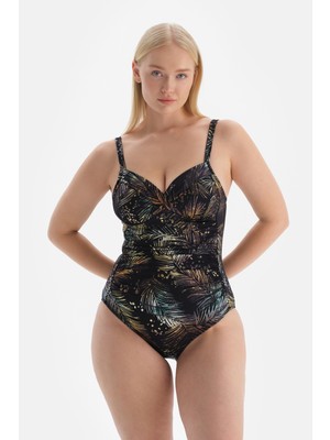 Dagi Siyah - Yeşil Korseli Toparlayıcı Mayo