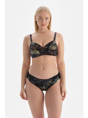 Dagi Siyah - Yeşil Korseli Toparlayıcı Bikini Üst