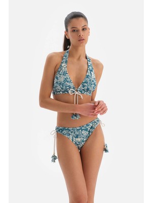 Dagi Yeşil - Ekru Kaplı Bikini Üstü