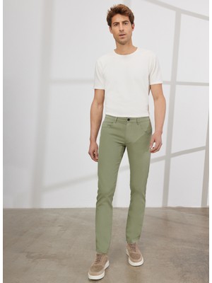 Altınyıldız Classics Normal Bel Boru Paça Comfort Fit Yeşil Erkek Pantolon 4A0123200093