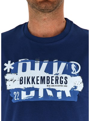 Bikkembergs Mavi Erkek T-Shirt C 4 101 3g