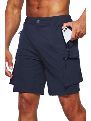 Ghassy Co. Erkek Kamp Yürüyüş Seyahat Hızlı Kuruma Çok Cepli Outdoor Şort