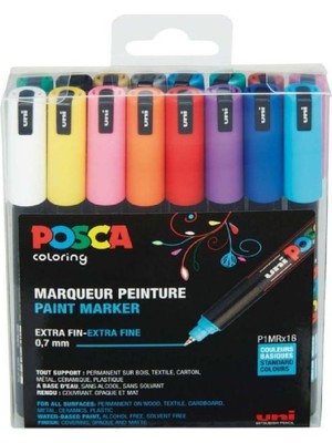 Uni Posca Marker Kalem Pc-1mr (0.7mm) 16'lı Set