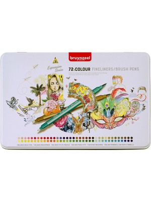 Bruynzeel Finelıner Çift Taraflı Kalem Seti  72 Renk