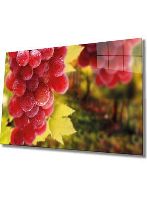 Eliza Home  Üzüm Meyve Cam Tablo Grape Art